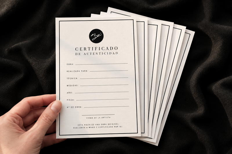 Certificados de autenticidad impresos